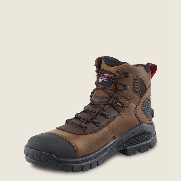 Mens Red Wing Crv™ - 6-inch Soft Toe - Work Boots Brown/Black - OMA698032